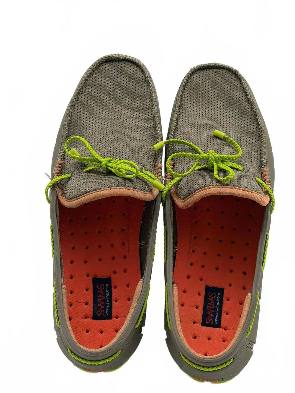 SWIMS Men's size 8 Braided Lace Loafer Shoes - Khaki Free Shipping